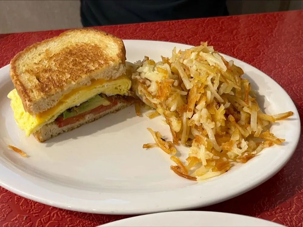 Anaheim Breakfast Sandwich with Hash Browns
